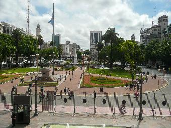 The view from Eva Peron's balcony