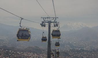 The main transport system in La Paz